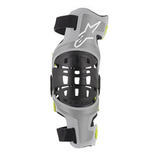 Load image into Gallery viewer, Alpinestars Bionic-7 Knee Brace Set Silver/Yellow Fluoro - Whyteline Collective