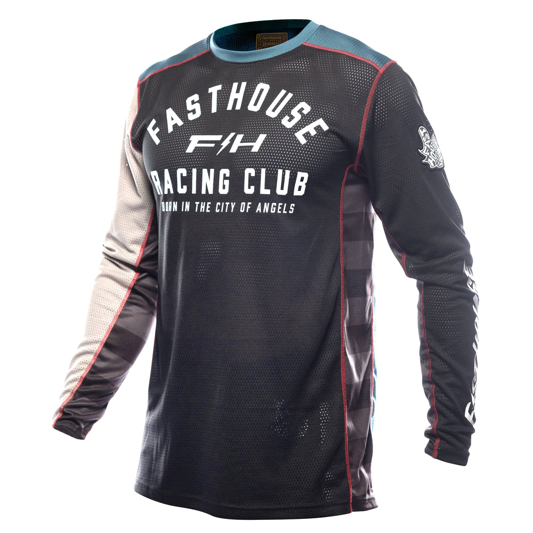 Grindhouse Air-Cooled Club Jersey - Black/Teal