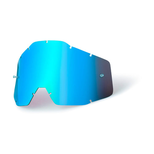 100% Accuri Youth Replacement Lens With Posts Blue Mirror - Whyteline Collective