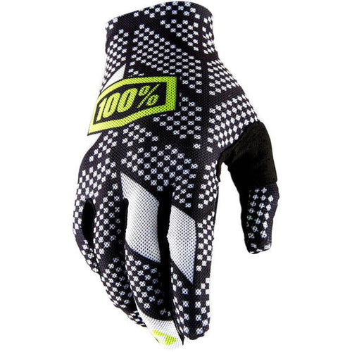 100% Celium 2 Glove Code Black/White - Whyteline Collective