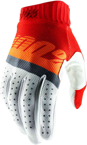 100% Ridefit Glove Red/Fluoro Orange - Whyteline Collective