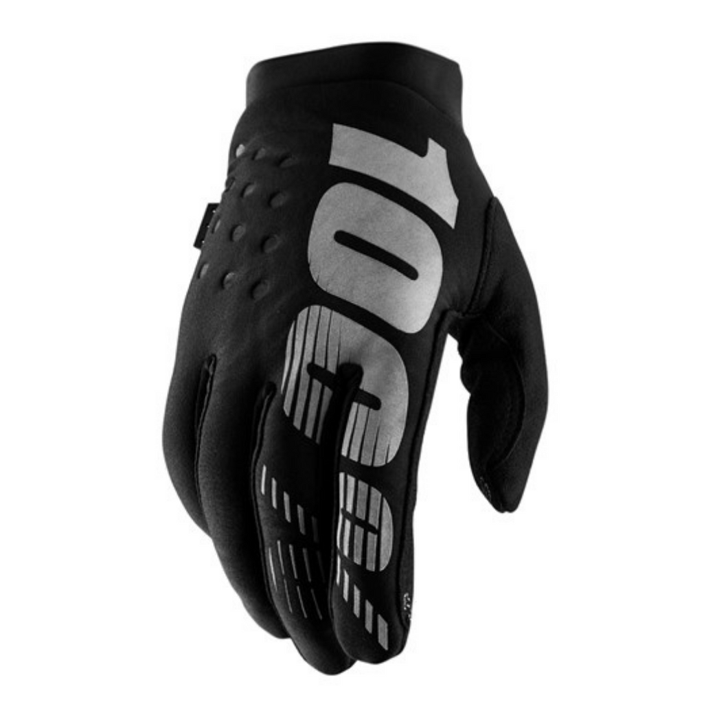 100% Brisker Cold Weather Glove Black/Grey Youth