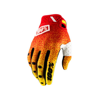 100% Ridefit Glove Red/Yellow - Whyteline Collective